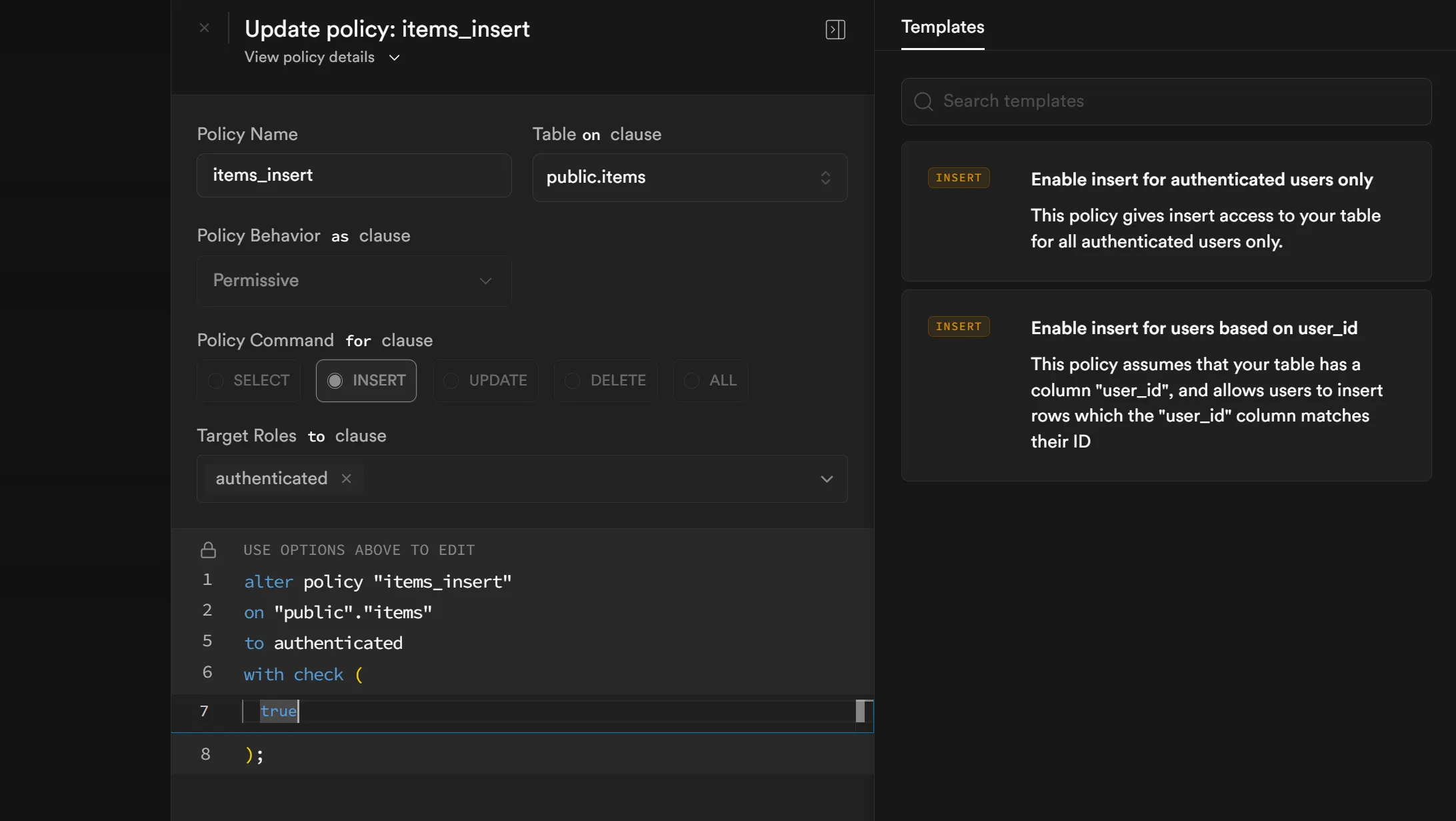 RLS policies