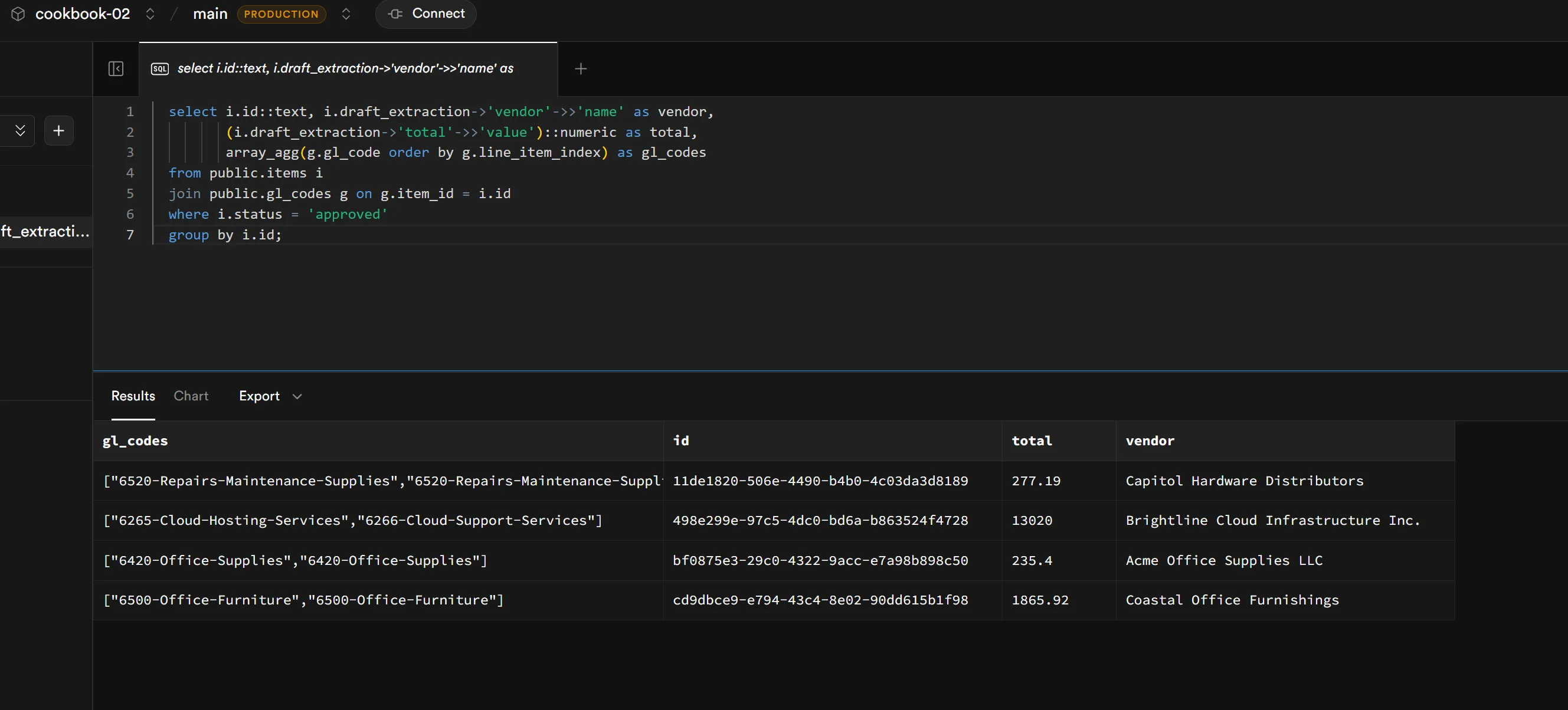 Typed-handoff chain